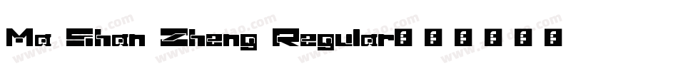Ma Shan Zheng Regular字体转换